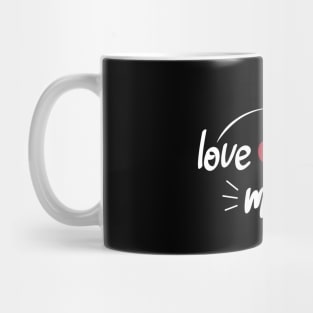 I Love Hot Milfs - Funny Red Heart Love Milfs - Funny Quote Mug